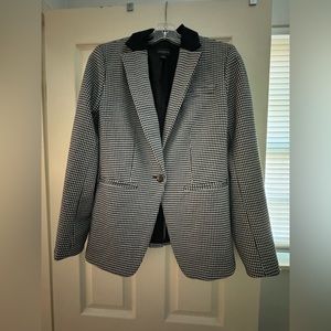 Ann Taylor houndstooth ponte blazer size 0
